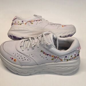 New Hoka U Bondi L Vibrant Bloom Flower Embroidered Leather Men's 12